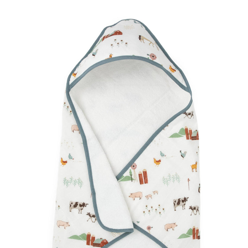 Infant Hooded Towel - Farmyard
