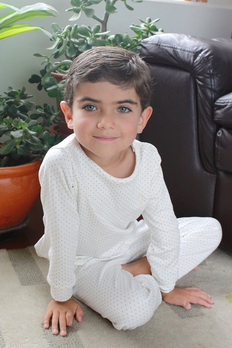 Boy Polka-Dot Pajama Set in Pima Cotton