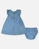 Chambray Dress And Bloomer Set