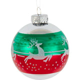 80MM Red and Green Glass Ball Ornaments