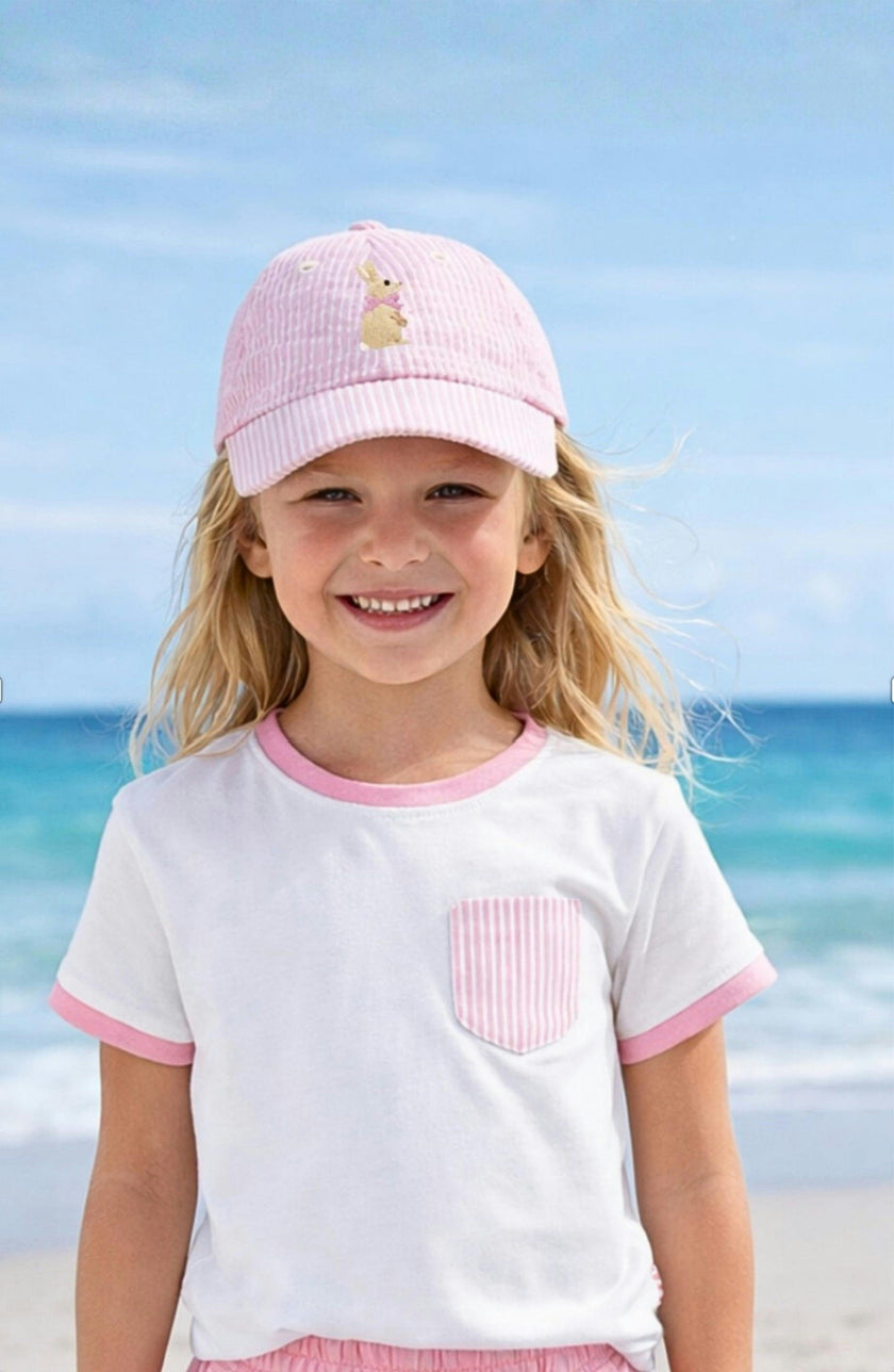 Bunny Bow Baseball Hat