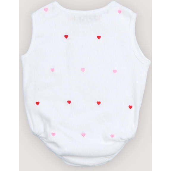 Petunia Baby Romper Hearts Pure Cloud