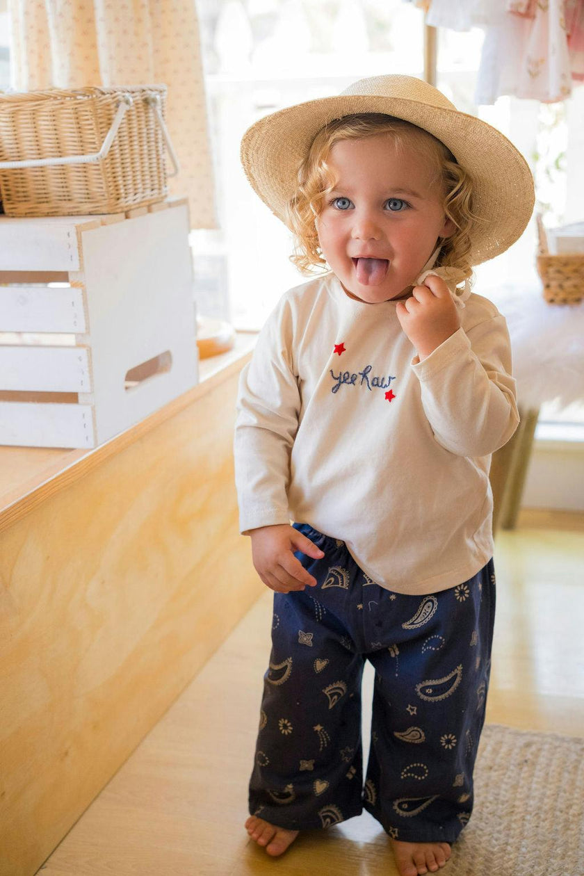 Wide-leg Pant in Midnight Bandana