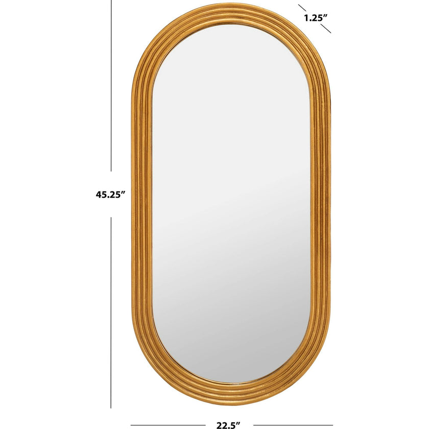 Jeanelle Oval Gold Mirror