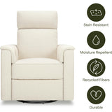 Willa Plus Power Glider Recliner w/ Power Headrest in Performance Ivory Boucle