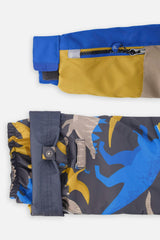Two Piece Play Snowsuit Colorblock with Grey and Blue Dinosaur Print Pants