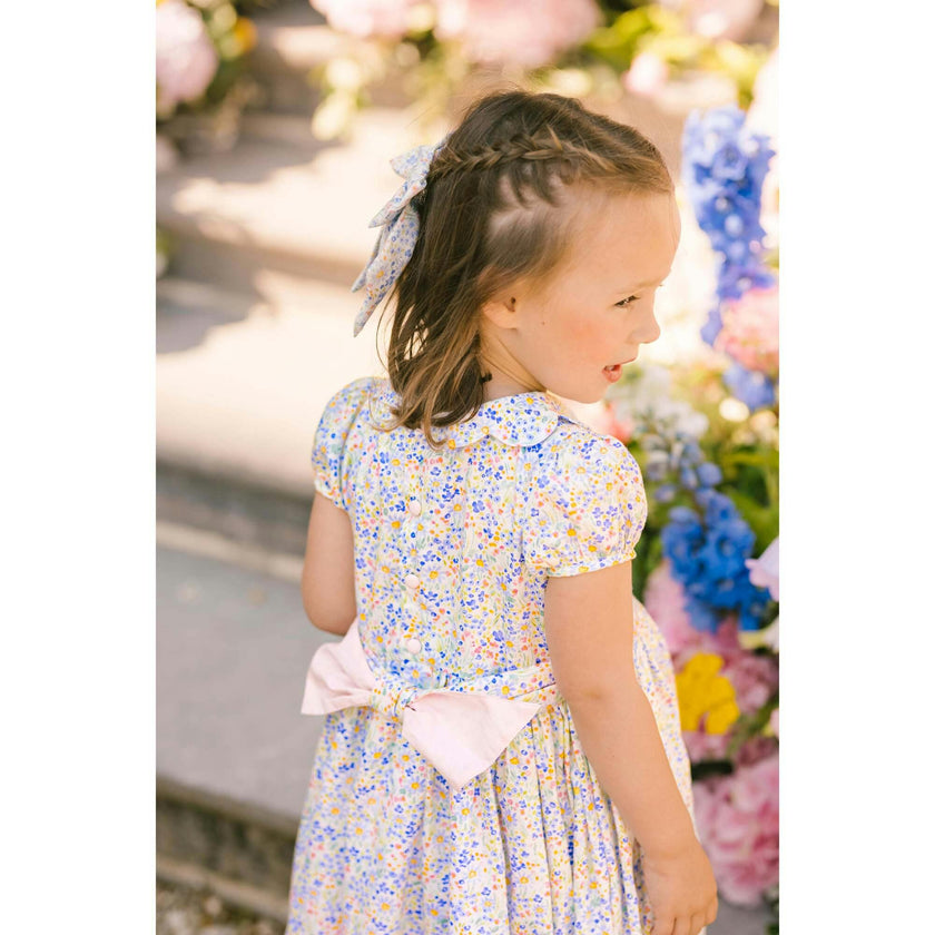 Ondine Blue Floral Smocked Dress