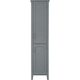 Mercer Mid Century Modern Bathroom Linen Tower Storage with Two Doors