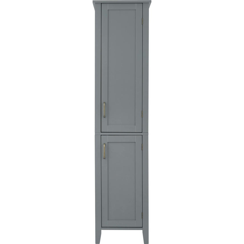 Mercer Mid Century Modern Bathroom Linen Tower Storage with Two Doors