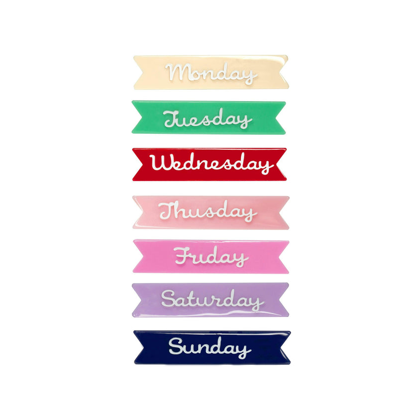 Days of the Week Hair Clips Set/7 -BTS