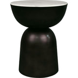 Atarah 20" Contemporary Natural Marble/Metal Handmade Hourglass End Table