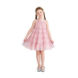 Pink Seralyn Tiered Ruffle Dress