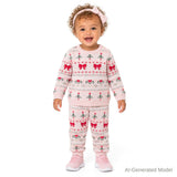 Infant (9-24M) Girls 3-Piece Sweater Set | Festive Bows & Hearts