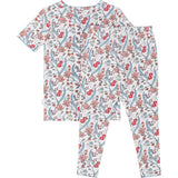 girls mercado bloom short sleeve pima pajamas set