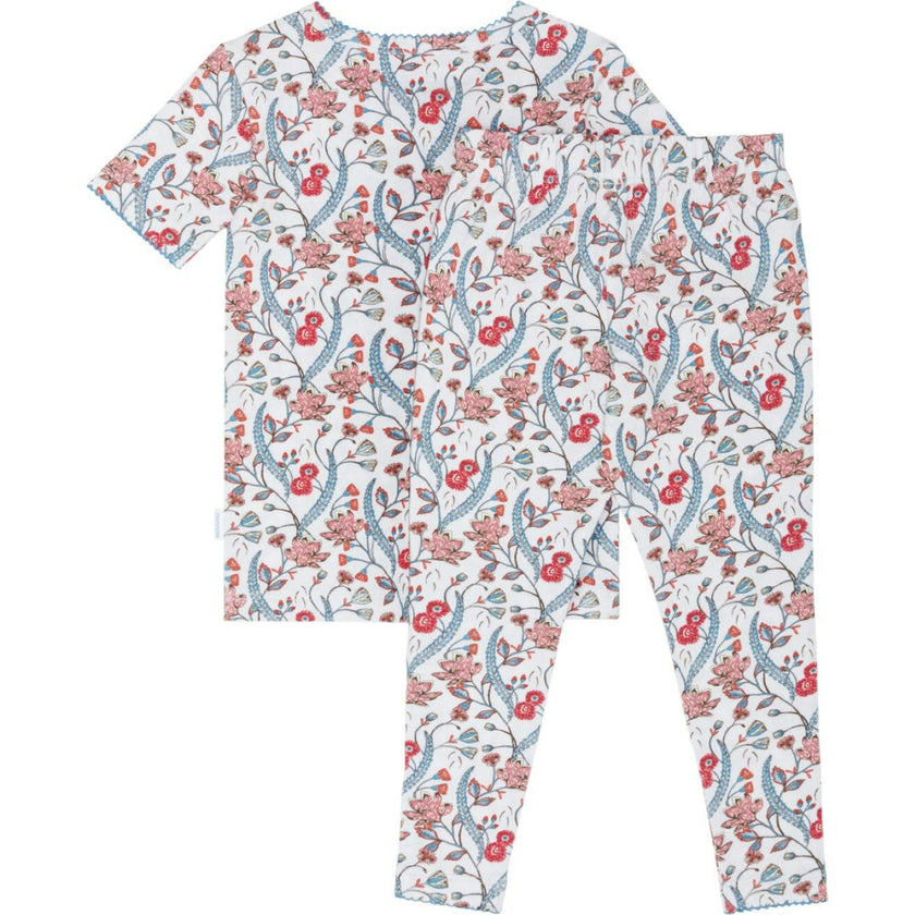 girls mercado bloom short sleeve pima pajamas set