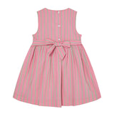Hand-Smocked Girls Dress Coral