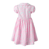 Pink Daisy Button-Front Dress