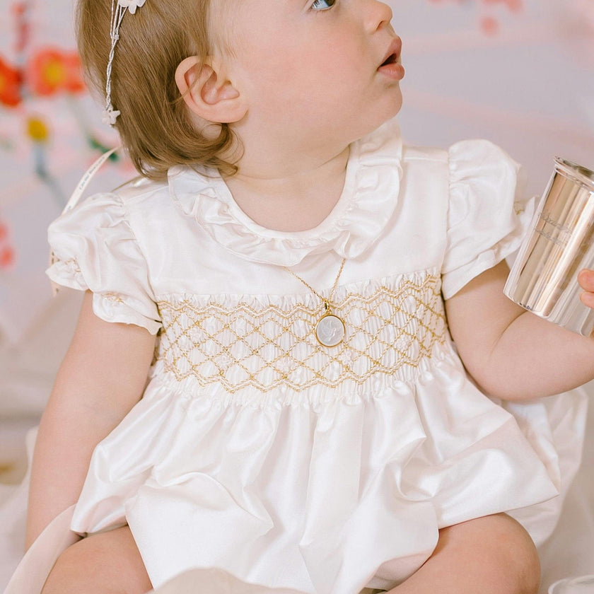 Colombe Gold Silk Ceremony Baby Bubble