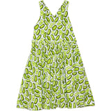 Cross Back Twirly Dress in Pickles