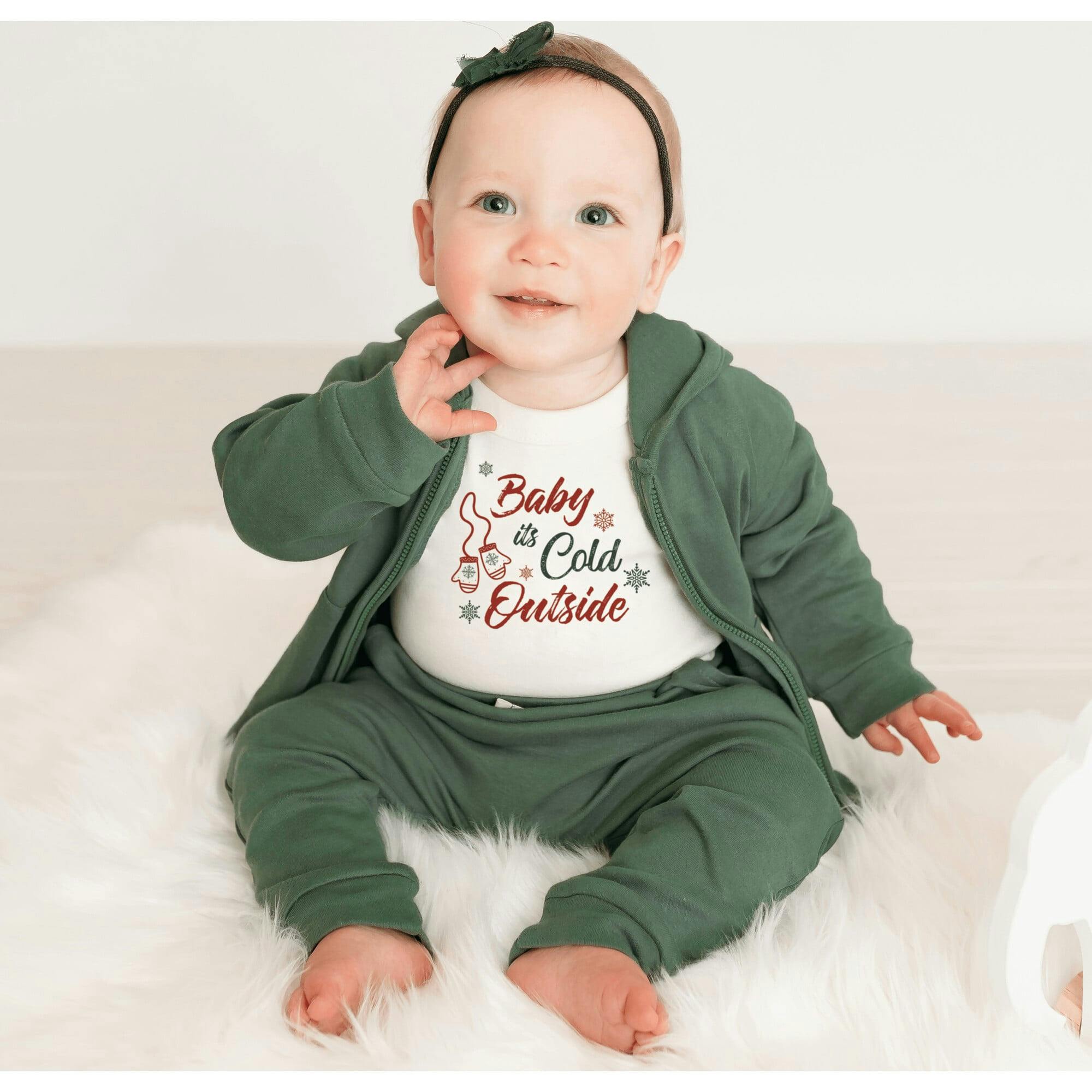 long sleeve graphic bodysuit | baby its cold outside