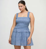 The Azalea Mini Nap Dress - Cornflower Ditsy Thistle