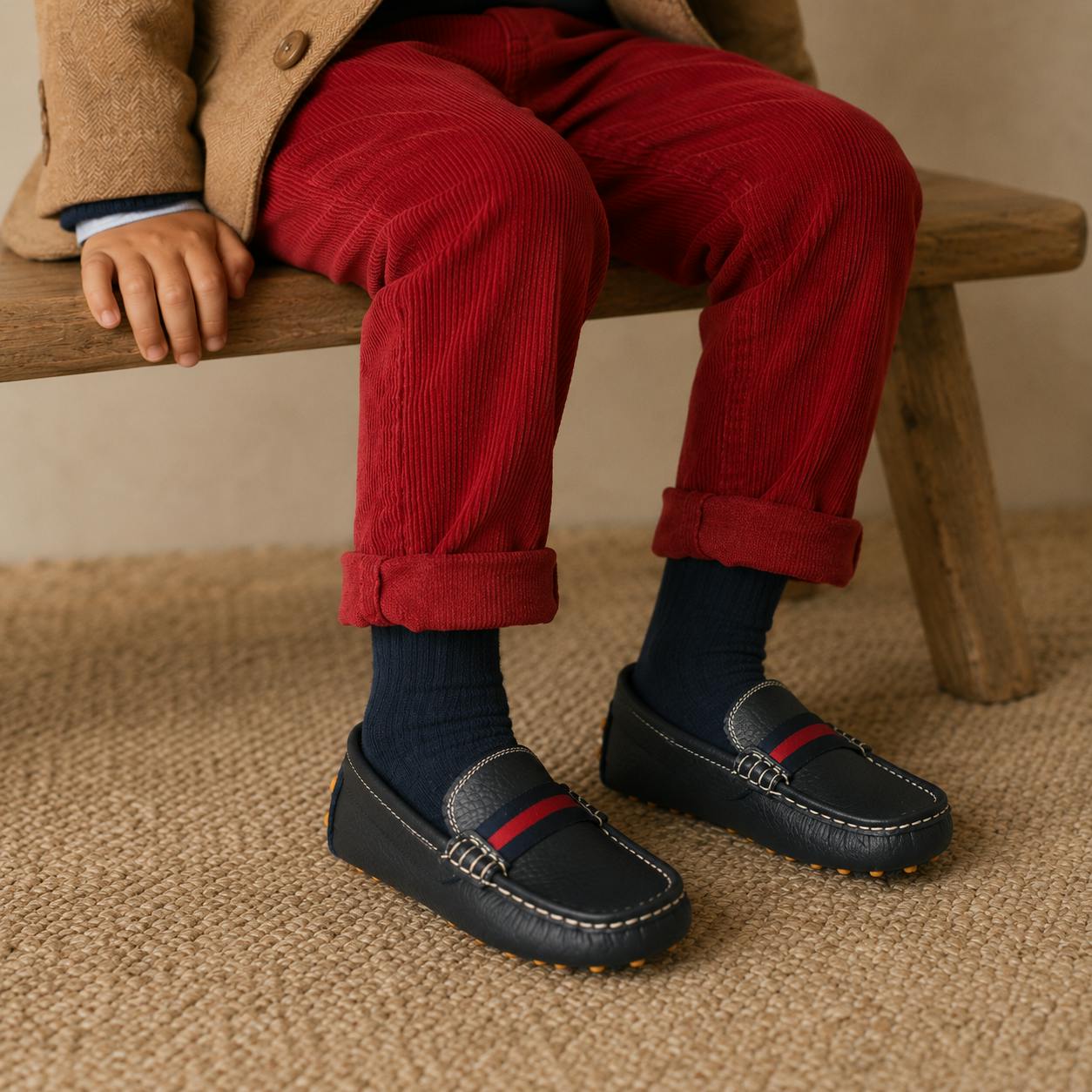 Club Loafer | Navy Blue Leather