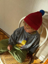 children's merino beanie - cherry pop