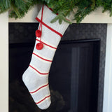 Thin Striped Rib-Cuff Stocking