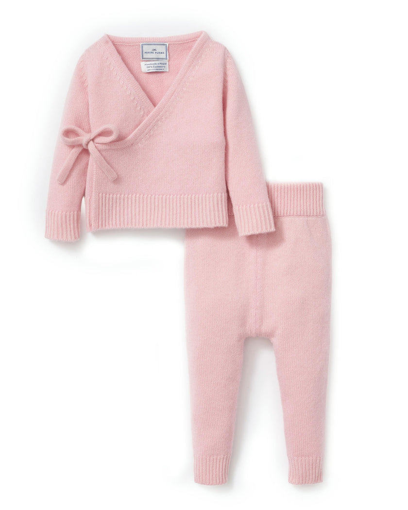 Baby's Cashmere Wrap Set in Rose
