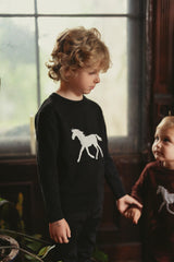 Horse Jacquard Knit & Fleece