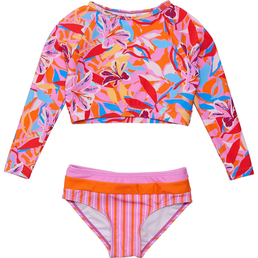 UPF50+ Sustainable Crop Long Sleeve Rashguard Set