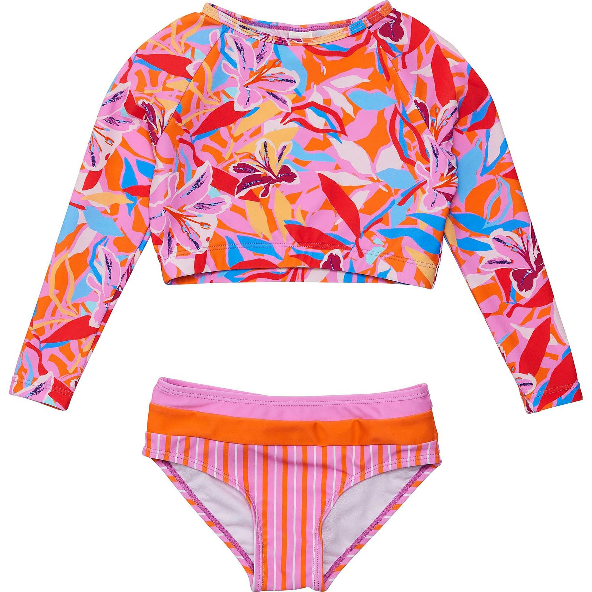 UPF50+ Sustainable Crop Long Sleeve Rashguard Set