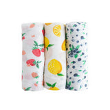 Cotton Muslin Swaddle Blanket 3 Pack - Berry Lemonade