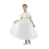 White Hermione Embroidered Cape Dress