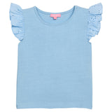 Eyelet Tank - Light Blue