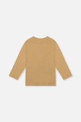 Long Sleeve Organic Cotton T-Shirt Beige