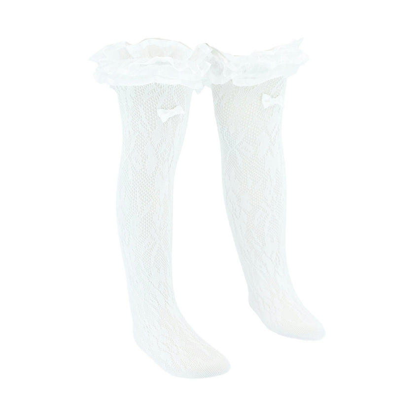 Layered Ruffle Bow Socks