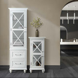 Blue Ridge Wooden Linen Tower Cabinet with Adjustable Shelves