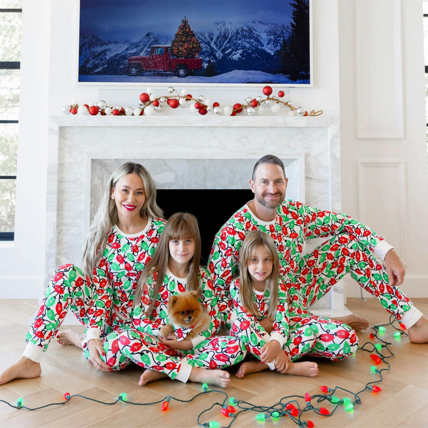 Organic Kids Pajamas - Holiday Lights
