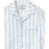Kid's Twill Pajama Set in Periwinkle Stripe