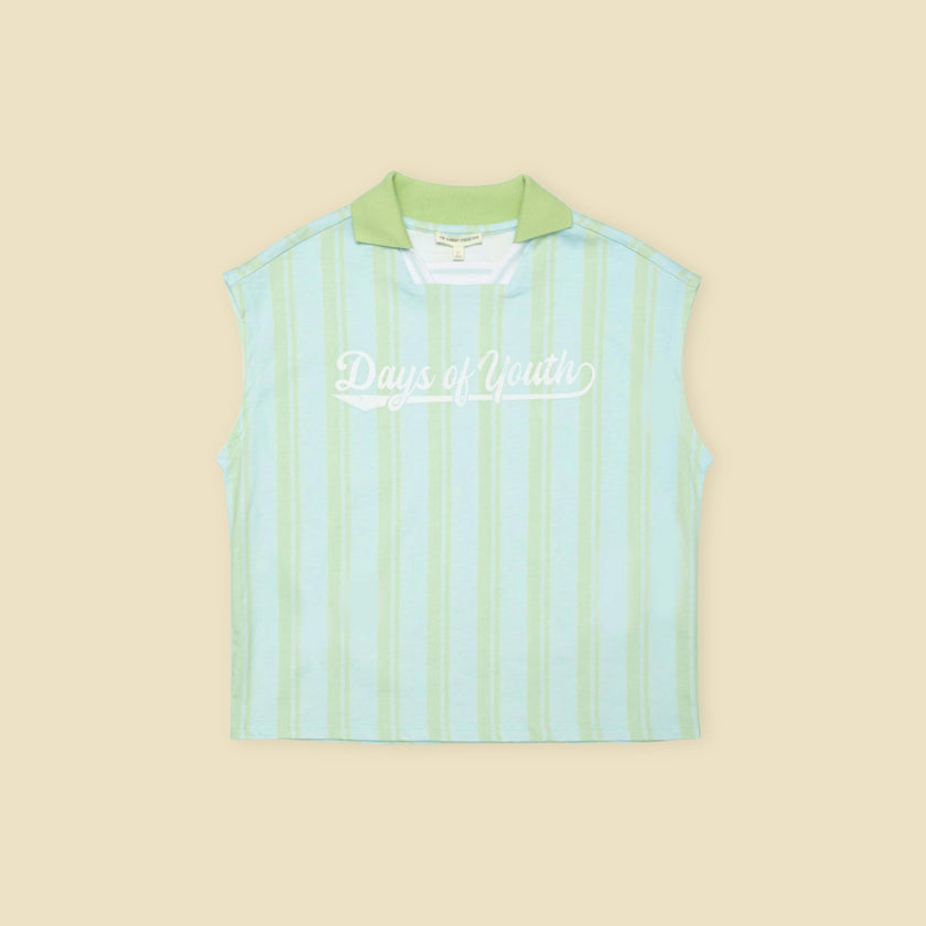 Organic Soccer Shirt in Cotton Candy Stripe