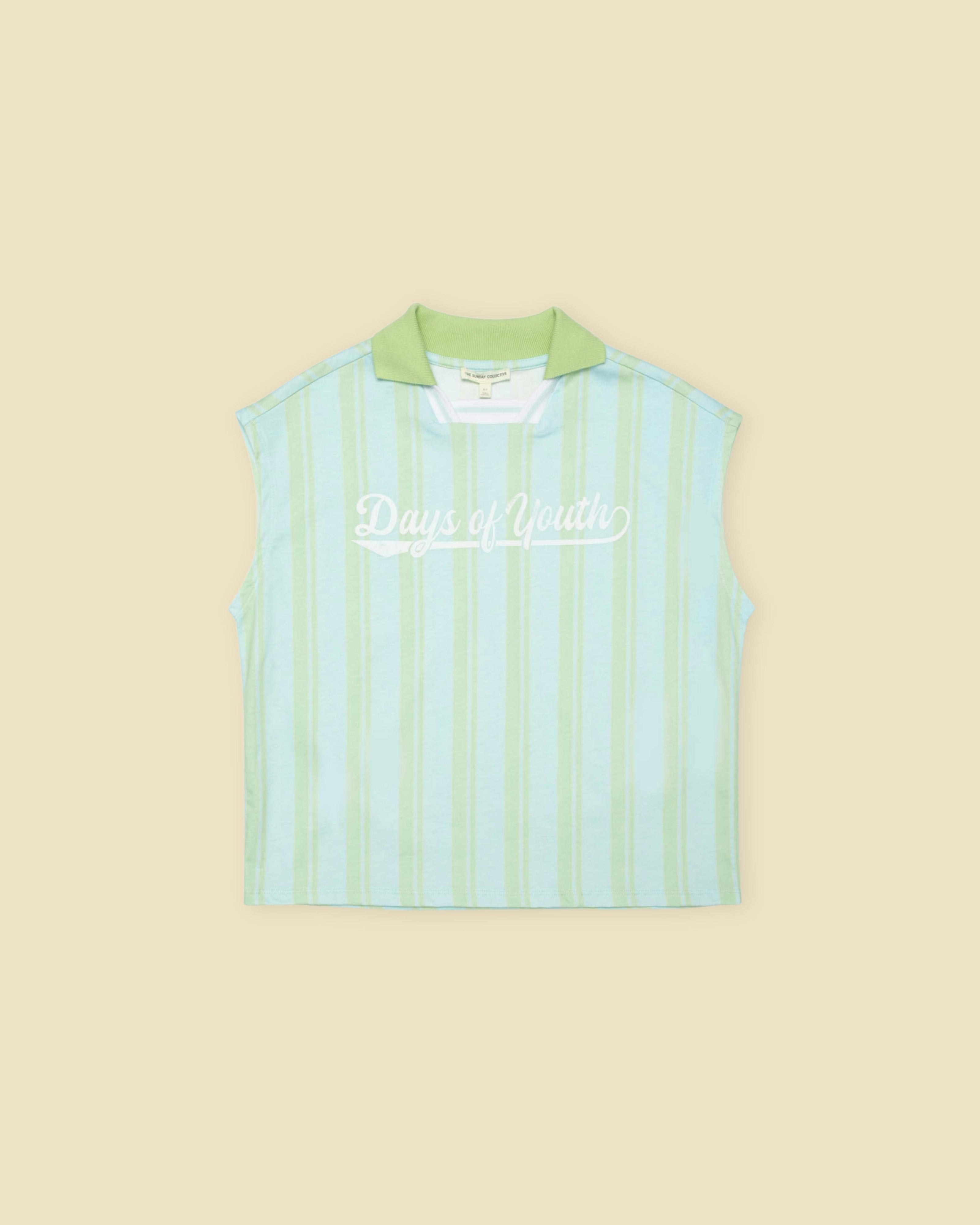 Organic Soccer Shirt in Cotton Candy Stripe