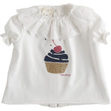 NANOS Ice Cream Ruffle Collar T-shirt