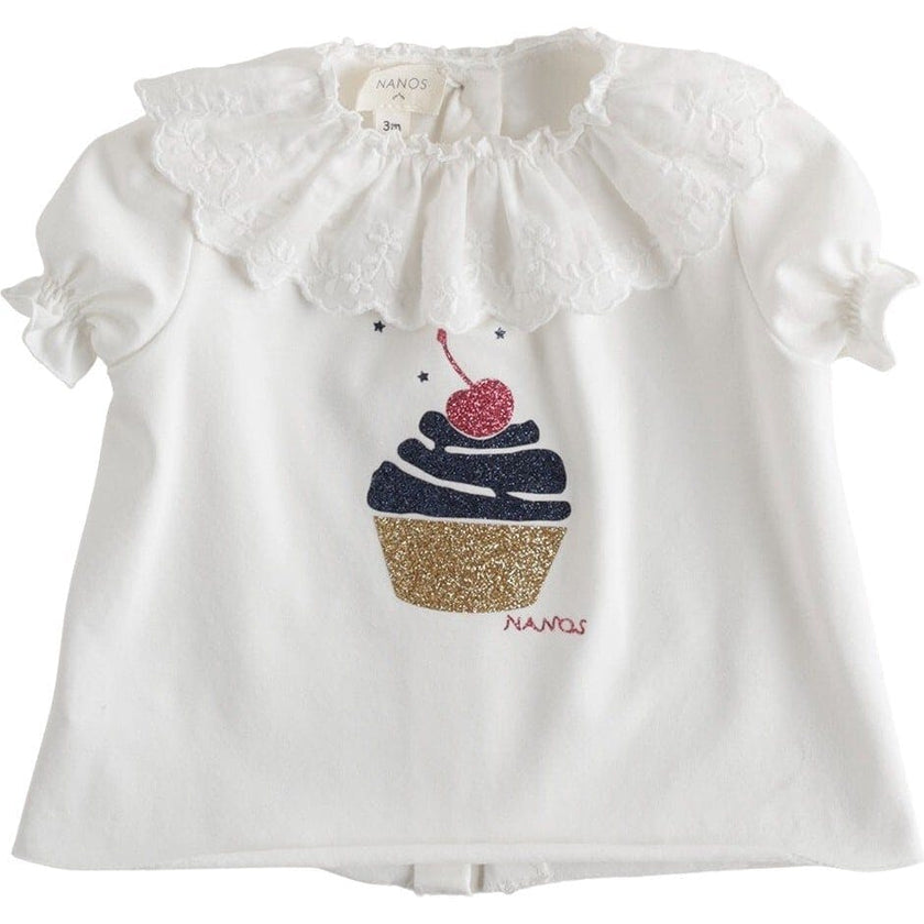 NANOS Ice Cream Ruffle Collar T-shirt
