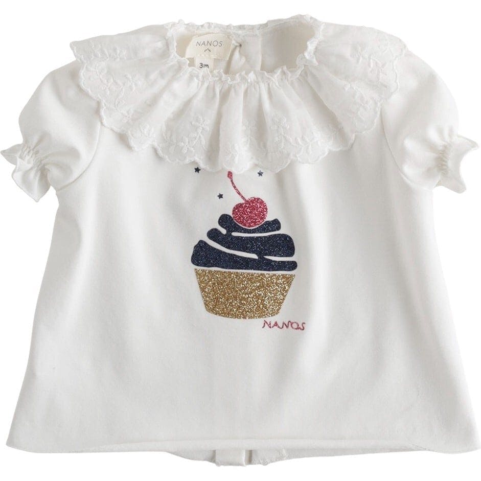NANOS Ice Cream Ruffle Collar T-shirt