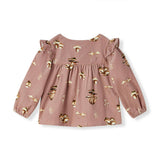 Mushroom Corduroy Long Sleeve Top