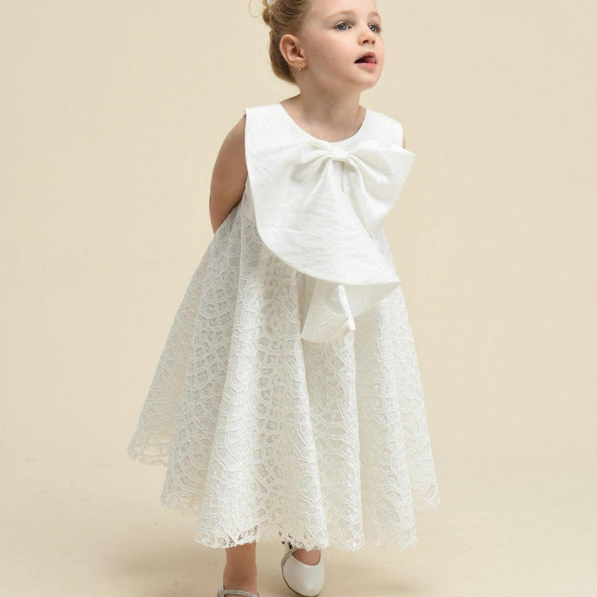 Cream Pamela Embroidered Dress