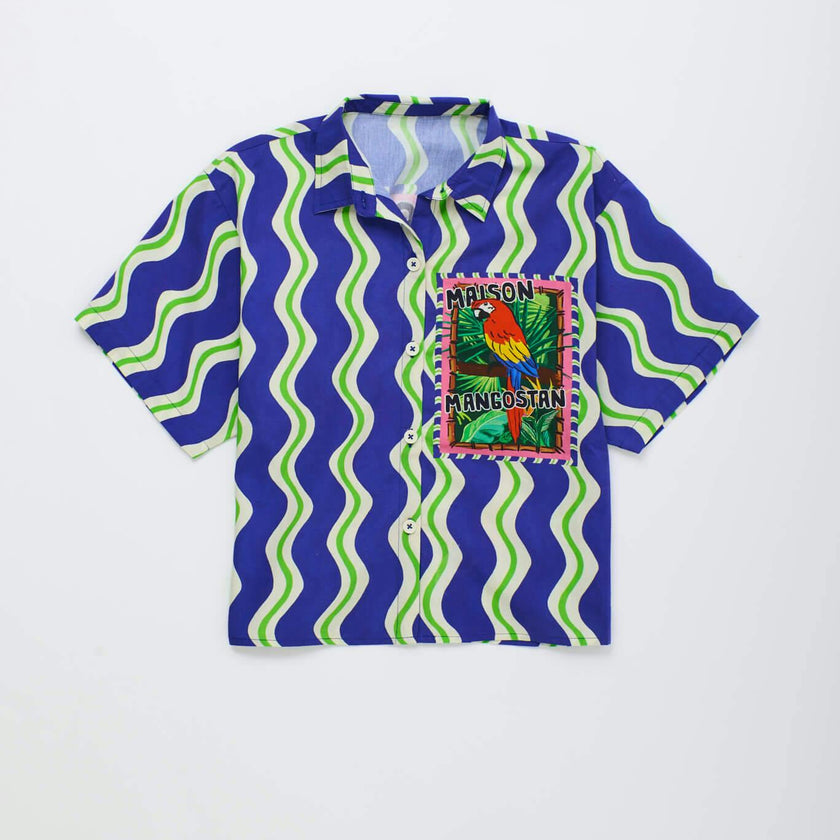 LOROS WAVY SHIRT BLUE