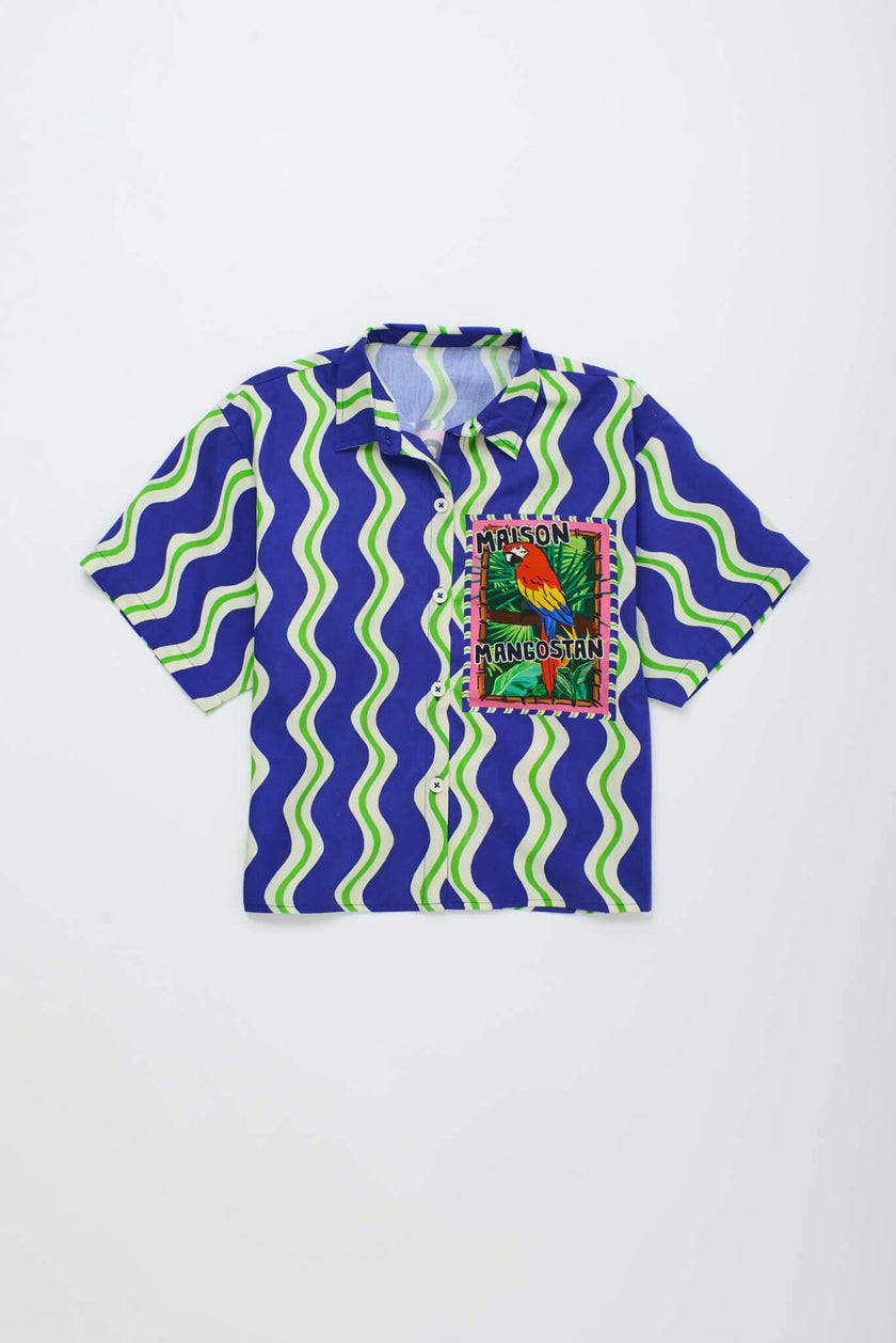 LOROS WAVY SHIRT BLUE