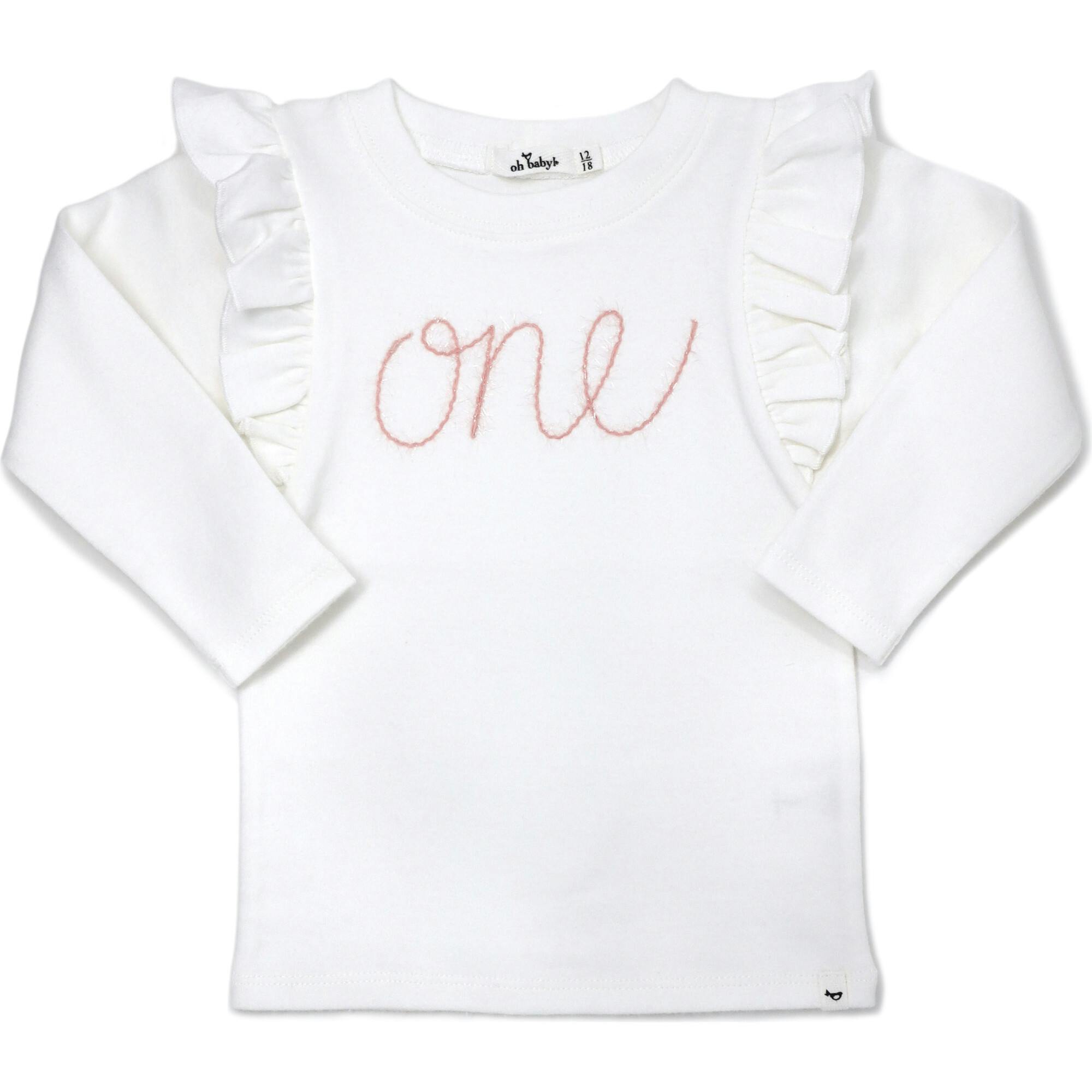 Millie Long Sleeve Tee in 'one' Pink Eyelash Writing